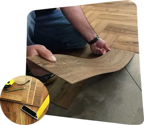 Modern LVT flooring installation