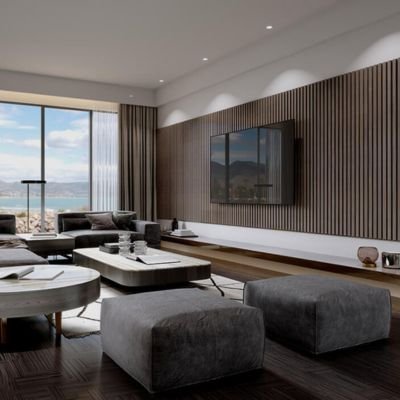 Tv Lounge Wall Panel