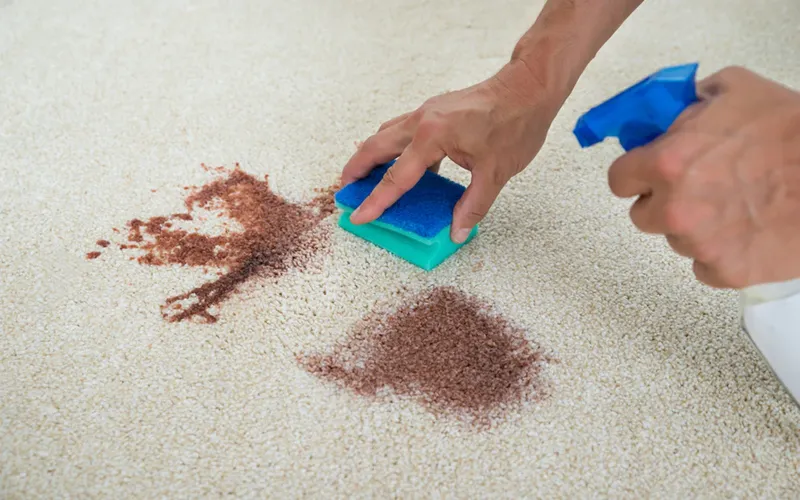 Remove The Stain Using the Solution