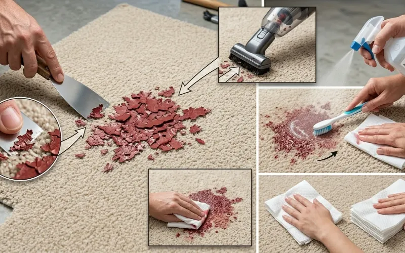 How to Remove Dried Paint from Carpet