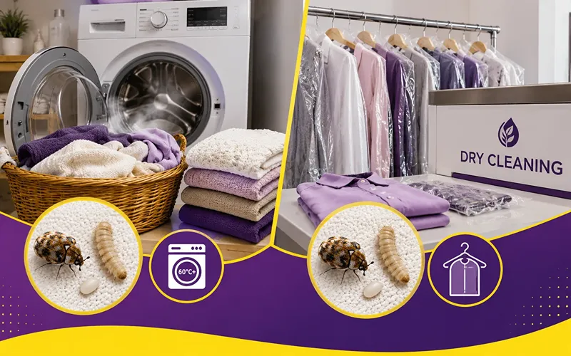 2. Wash or Dry Clean Infested Items