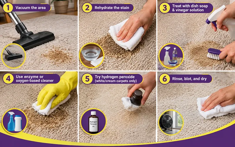 How to Remove a Dried Coffee Stain from Carpet