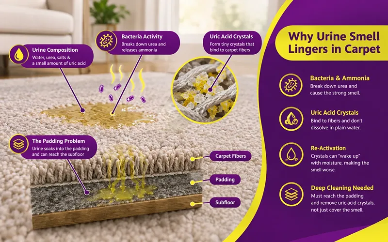 Why Urine Smell Lingers in Carpet